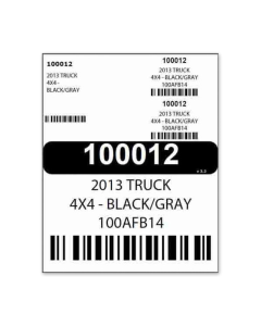 KEYper Printer Labels with Barcode - Die Cut - Zebra